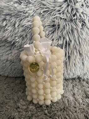 Coco's Bayberry Beaded Bucket Bag